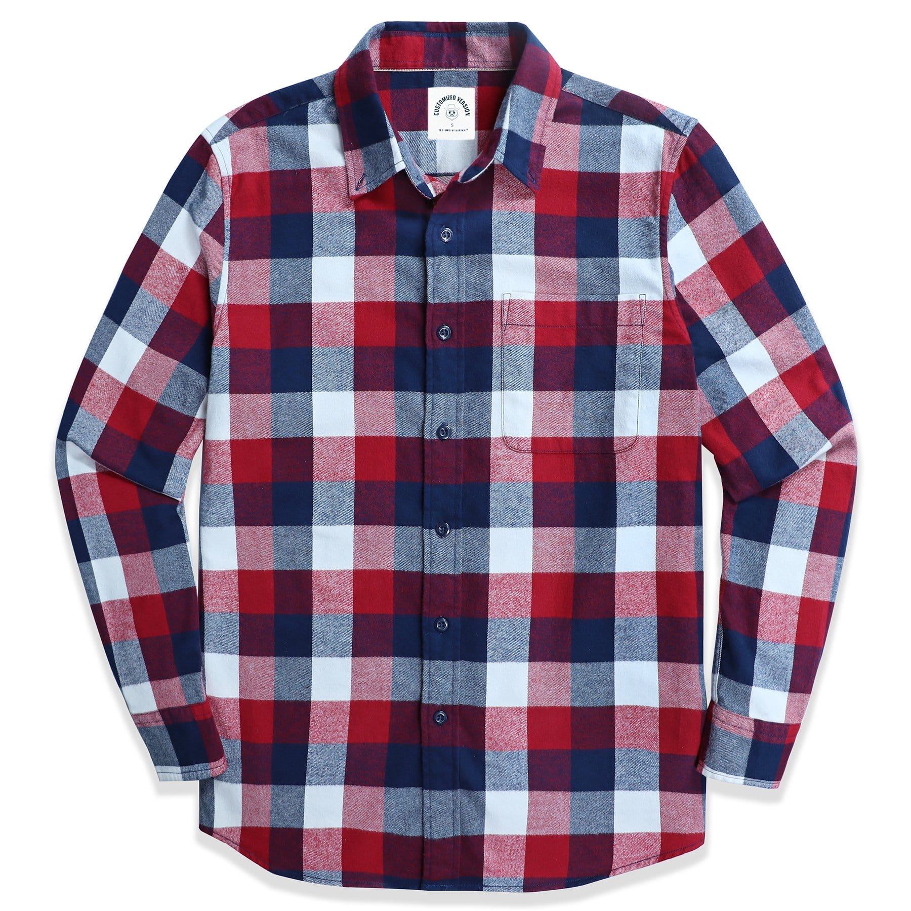 Men's Plaid Flannel Long Sleeve Shirts #0347