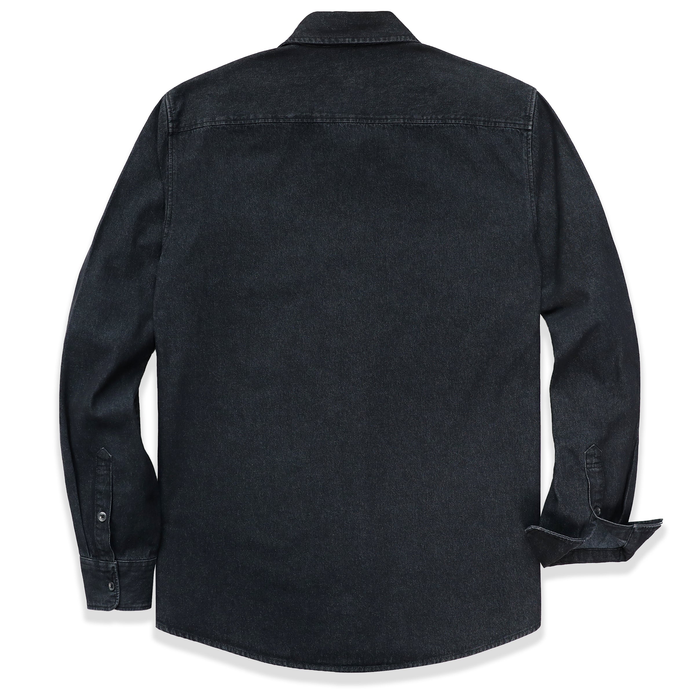 Chemise boutonnée en jean pour homme, coupe classique, décontractée, pour le travail, #4505