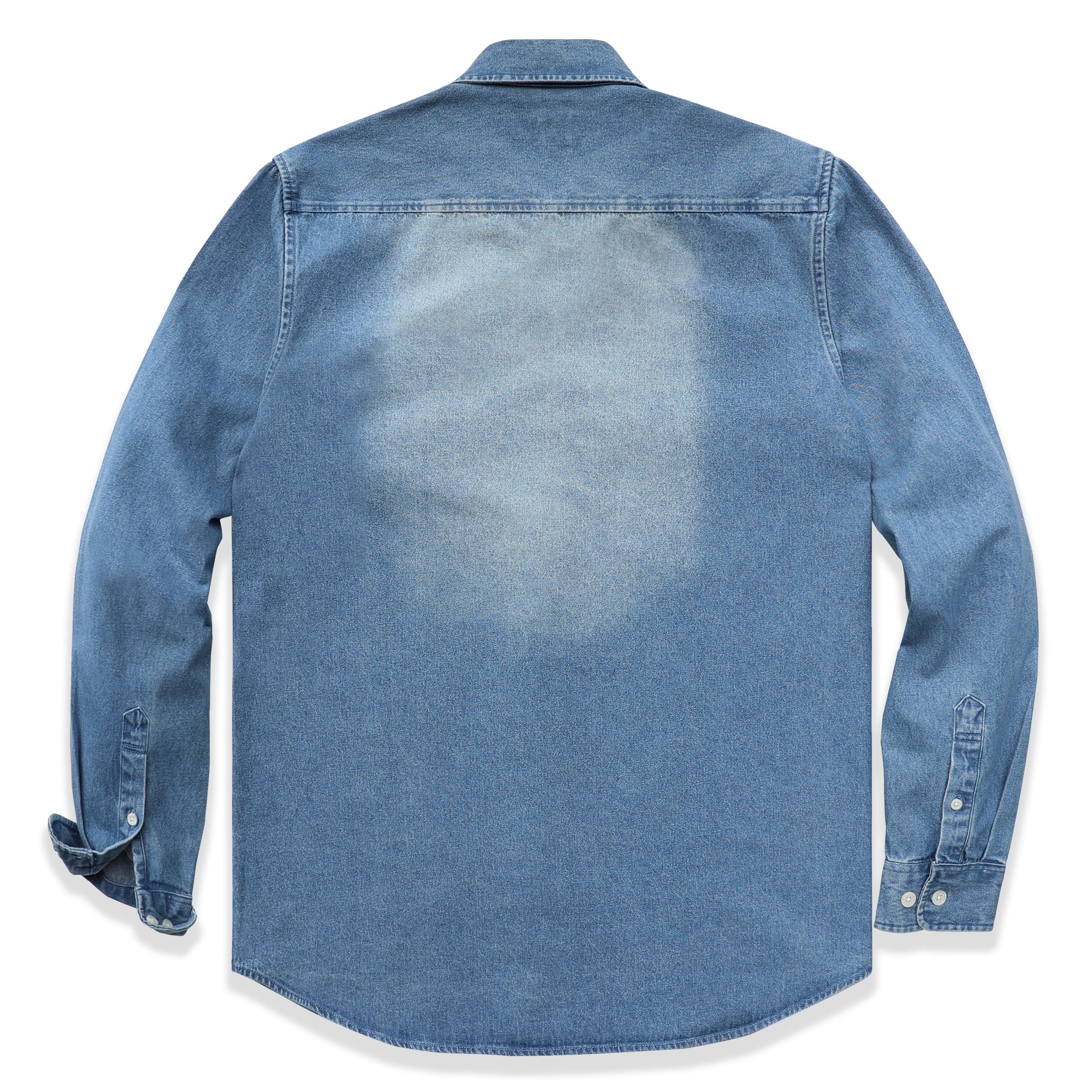 Men's cotton long sleeve denim shirt #4502