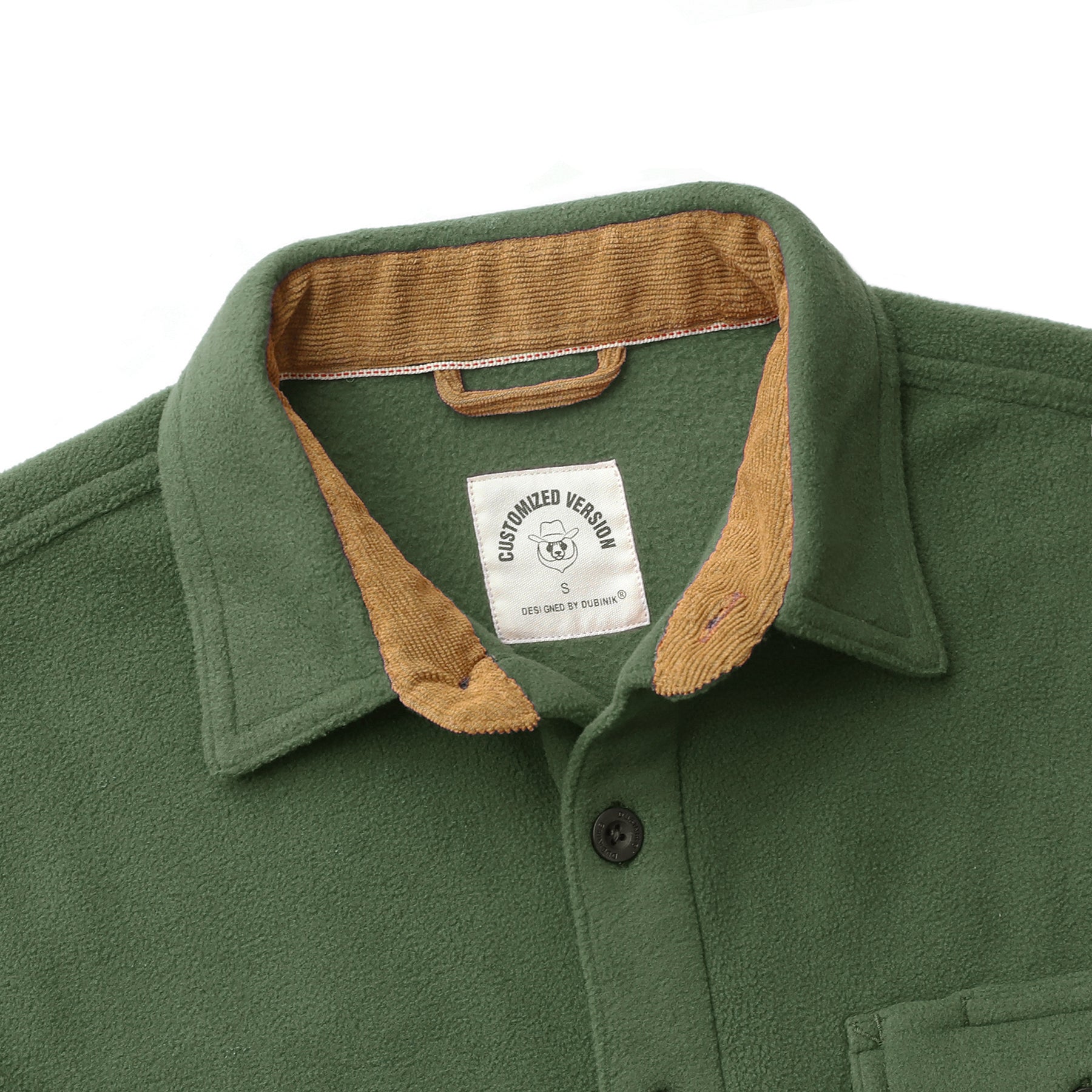 Mens Long Sleeve Fleece Shirt Casual Button Down Light-in-weight Shirt #0241
