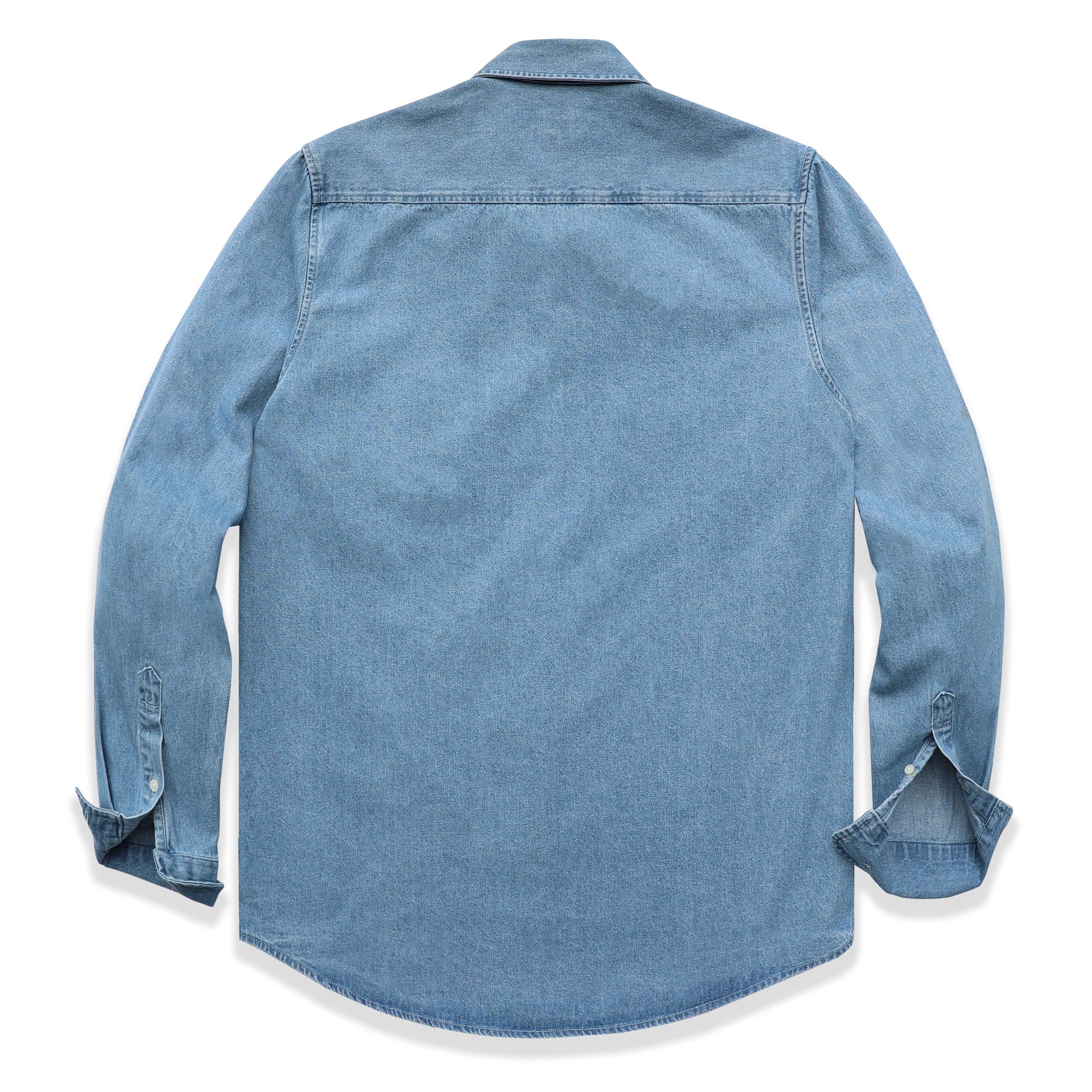 Herren Langarm-Jeanshemd aus Baumwolle #4501