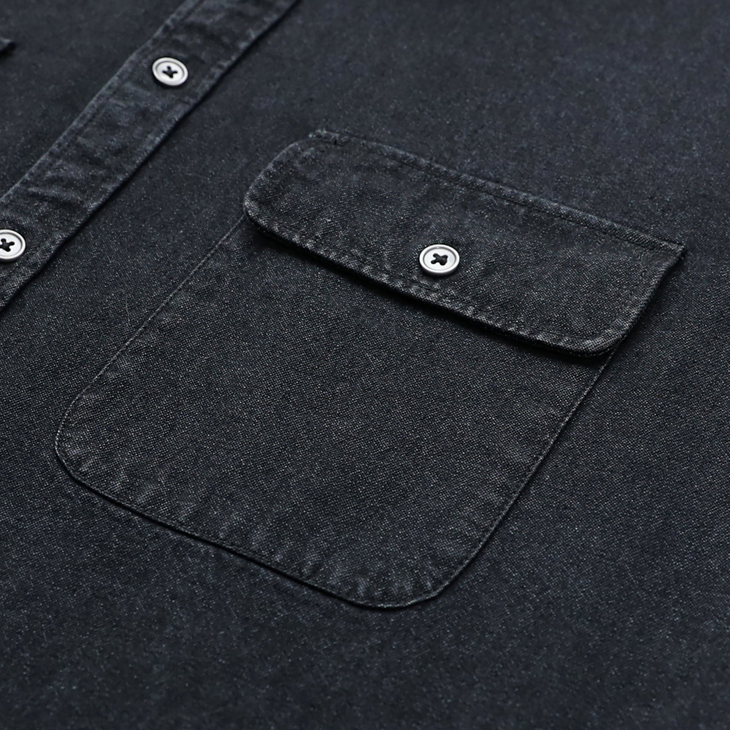 Chemise boutonnée en jean pour homme, coupe classique, décontractée, pour le travail, #4505