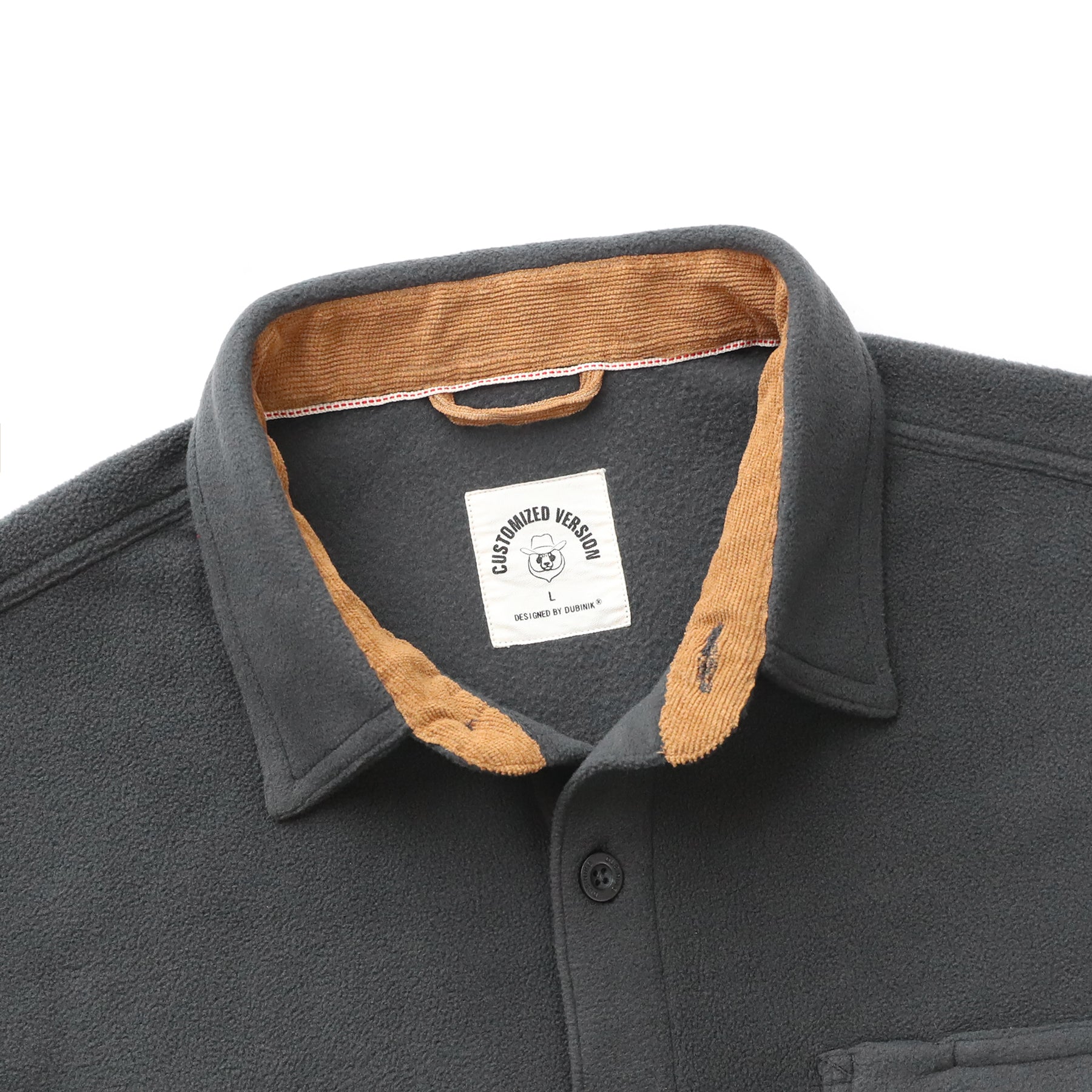 Mens Long Sleeve Fleece Shirt Casual Button Down Light-in-weight Shirt #0244