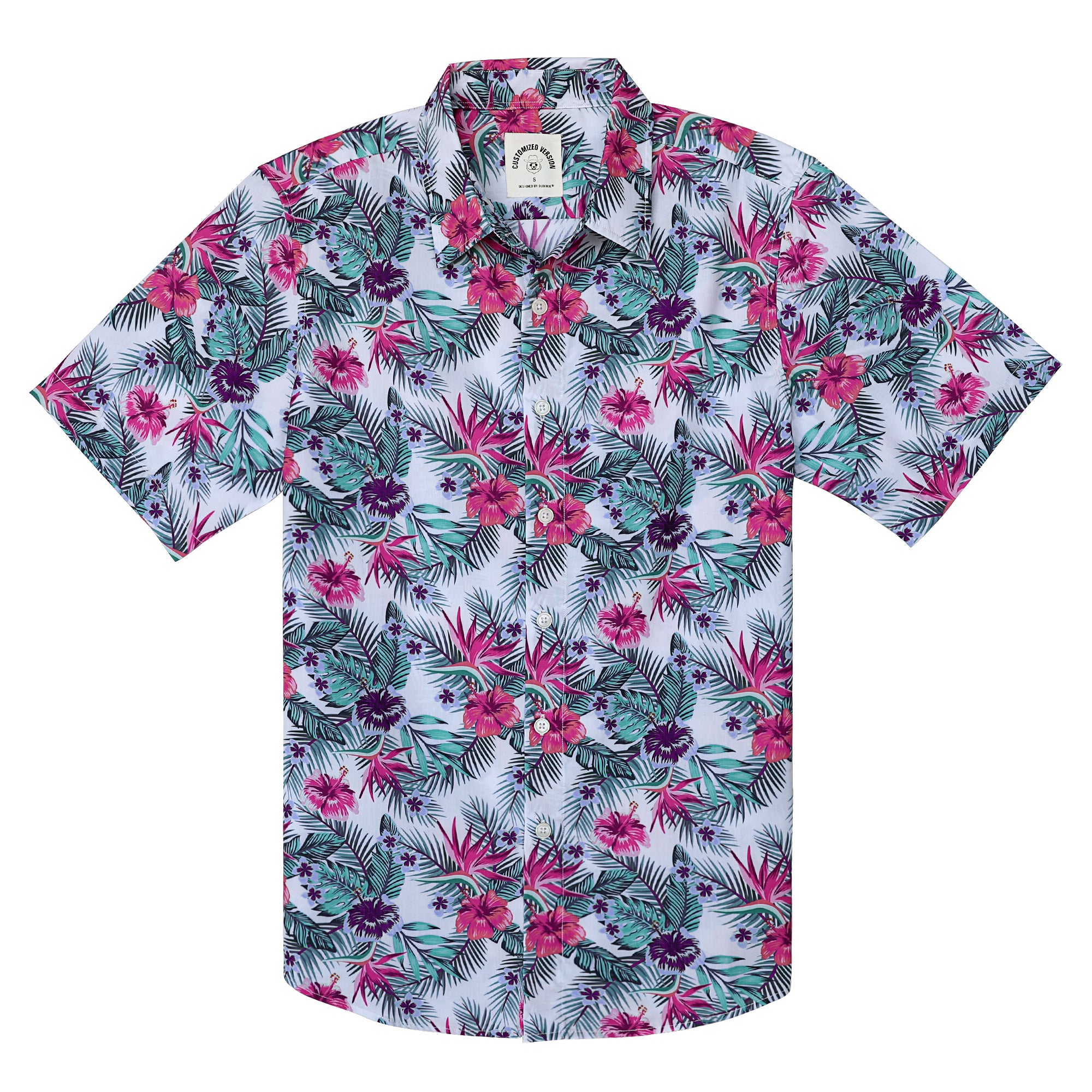 Chemise hawaïenne pour homme Aloha Tropical, manches courtes, boutonnée, imprimé plage, #2622