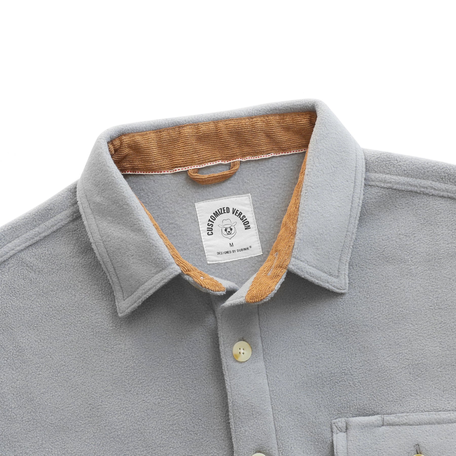 Mens Long Sleeve Fleece Shirt Casual Button Down Light-in-weight Shirt #1805