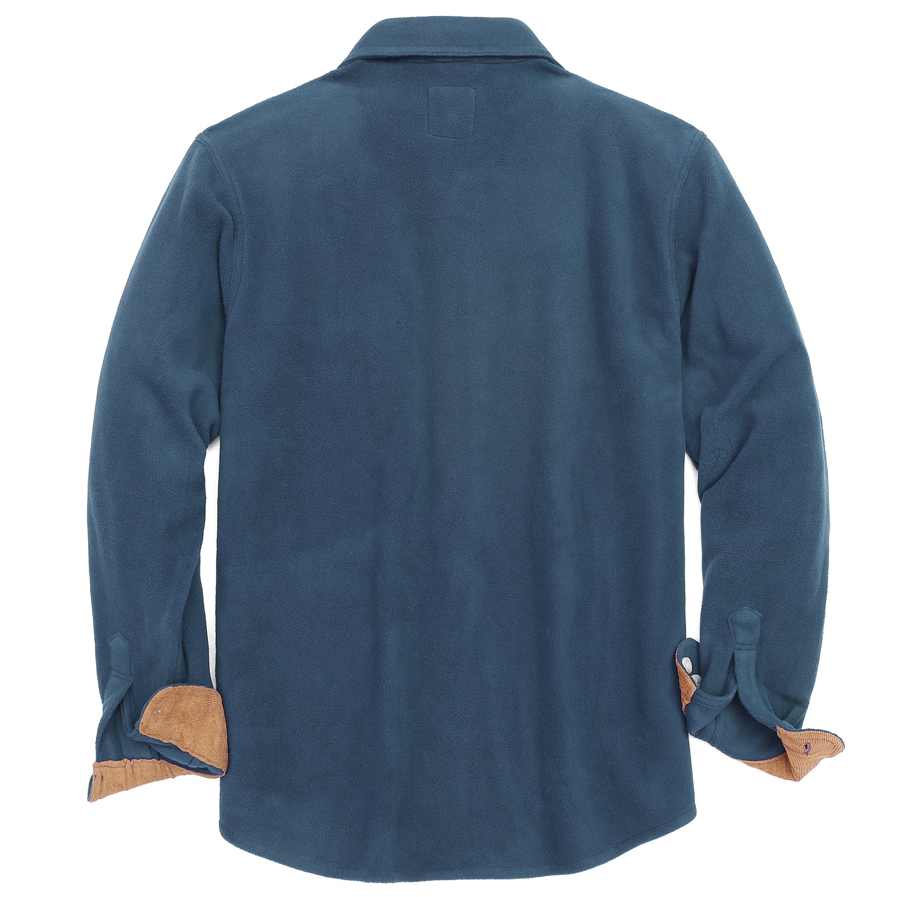 Mens Long Sleeve Fleece Shirt Casual Button Down Light-in-weight Shirt #0247