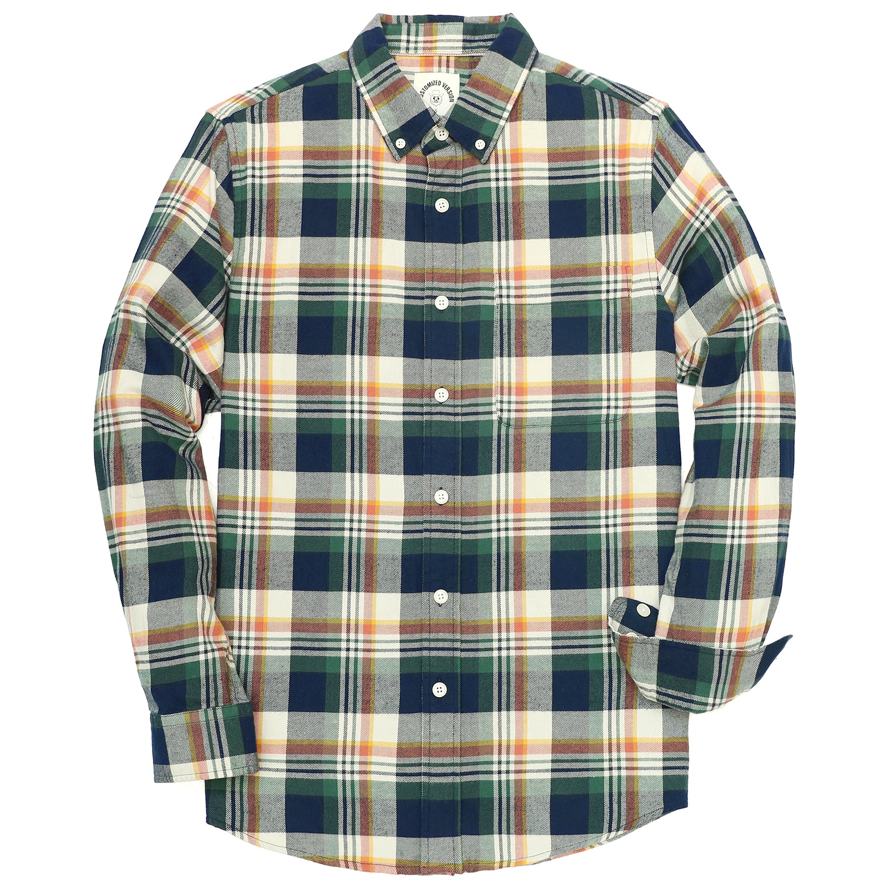 Herren Kariertes Flanell Langarmhemd #0332