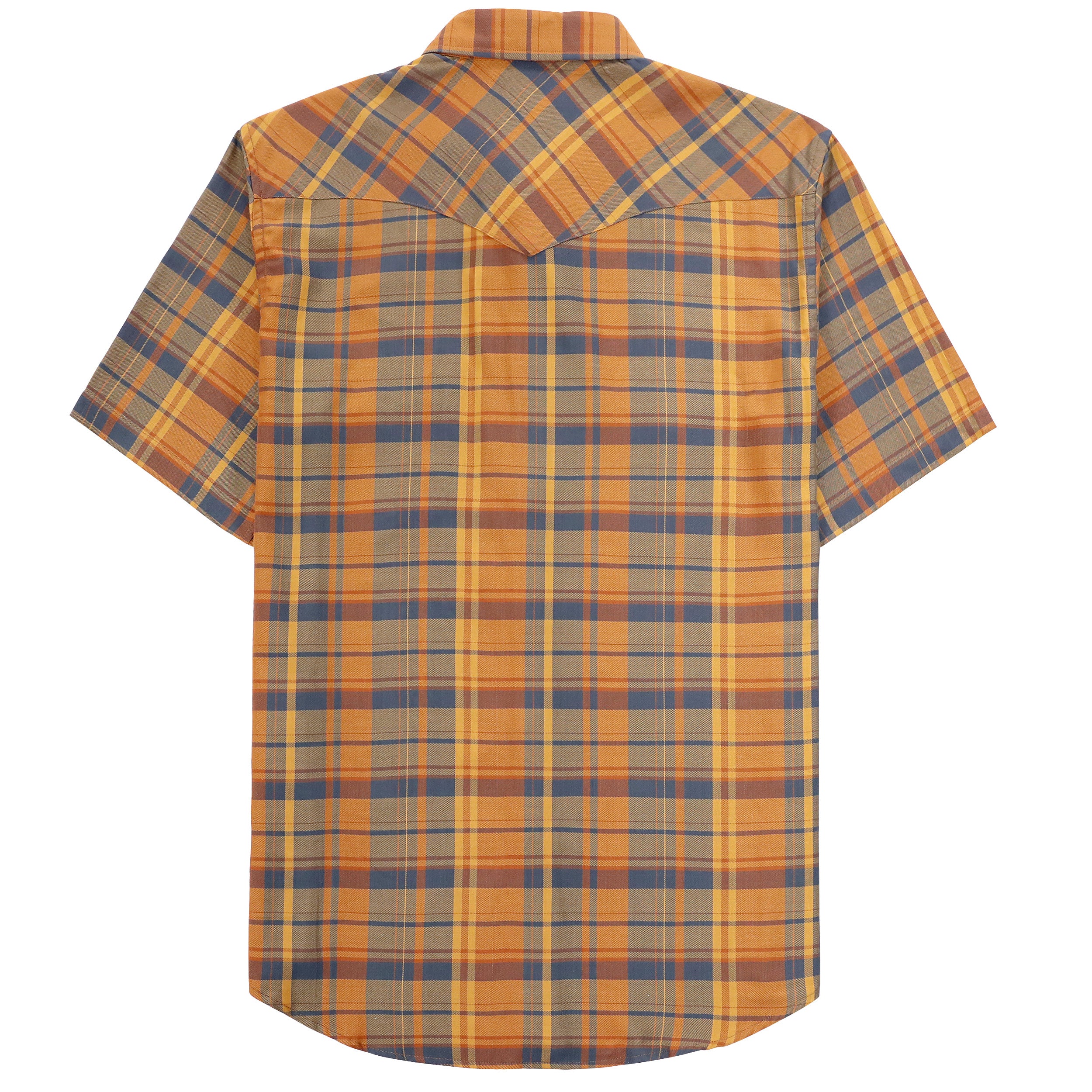 Chemises à carreaux à manches courtes en fibre de bambou Dubinik® pour hommes, style cowboy occidental, style vintage décontracté, avec boutons-pression nacrés, #2909